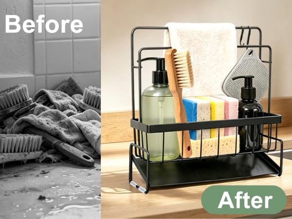 sponge caddy for kitchen sink counter