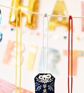 10PCS Japanese Omamori Amulets, Handmade Good Luck Charms with Protective PVC Pocket, Safe Travel...