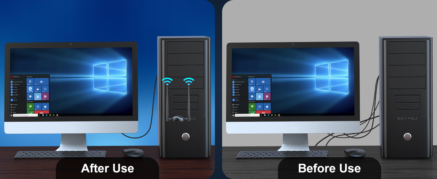 Tri-Band WiFi 6E Adapter for Desktop PC: USB 3.0 Axe 5400 Wireless Network Receiver/Dongle