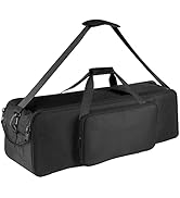 HEMMOTOP Tripod Bag, 31.5x8.3x8.3in Thick Padded Tripod Carrying Case Heavy Duty, Mic Stand Bag w...