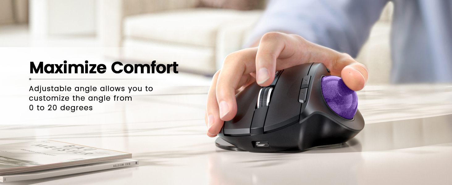 EM01 NL Ergonomic Trackball Mouse