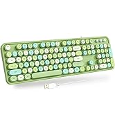 Atelus Computer Keyboard Wired, Plug Play USB Keyboard with Large Number Pad, Caps Indicators, Fo...