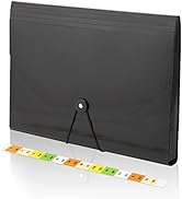 Accordian File Organizer 13 Pocket Expanding File Folder with Labels, A4 Letter Size Paper Docume...