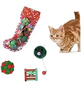 Andiker 10pcs Christmas Cat Toys, Interactive Kitten Toys Assortments Include Fluffy Mouse Crinkl...