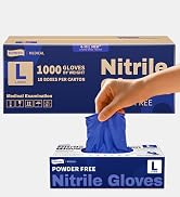 Supmedic Nitrile Exam Gloves, 4 Mil MED+ Powder-Free Latex-Free Cooking Food-Safe Disposable Medi...
