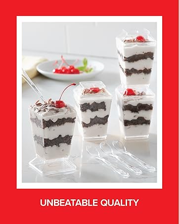 dessert cups with spoons