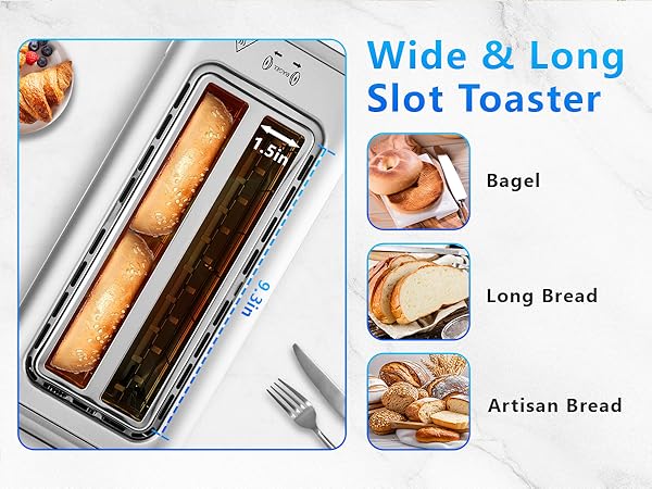 4 slot toaster for bagels and toast