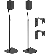 Heavy Duty Speaker Stands Pair for Vizio Speakers with Speaker Wall Mount - Surround Speaker Stan...