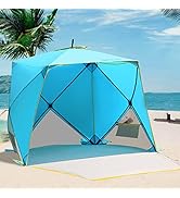 Old Bahama Bay Pop Up Beach Tent, Portable Shade Sun Shelter UPF50+ UV Protection for 4 Person Ex...