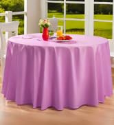 ZIMPLEWARE Pink Standard Disposable Plastic Party Tablecloth [Case of 72] 84 x 84” Round Table Co...