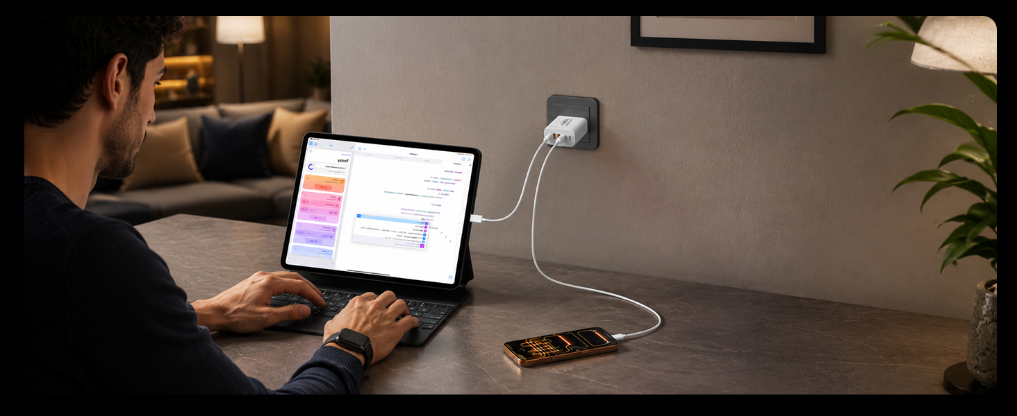 65w usb c wall charger for multi devices
