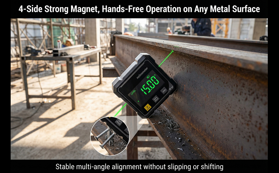 Digital Angle Finder with Electronic Laser &amp;amp; 4-Side Magnetic Base
