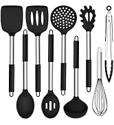 HaWare Silicone Utensils Set, 9-Piece Kitchen Cooking Utensils, Non-stick Heat Resistant Cookware...