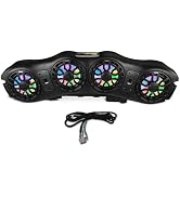 DS18 JL24-SBAR/BKLD Overhead Sound Bar System with 4X 8 Marine Speakers with Digital Dream LED Li...