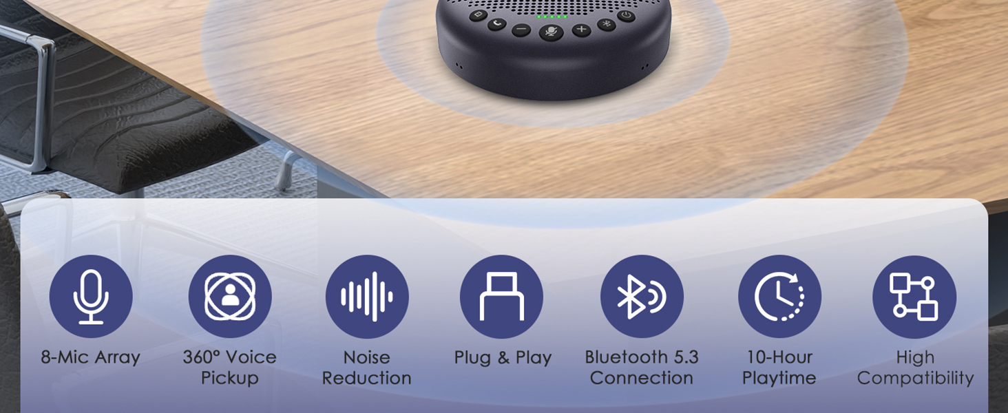 Multiple Functions of Luna Plus computer speakers with microphone