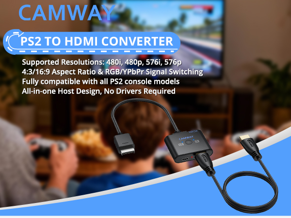 CAMWAY PS2 to HDMI Converter