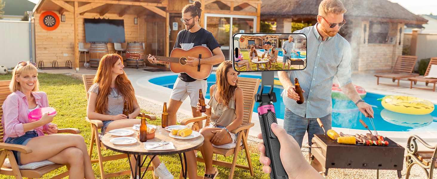 Magnetic Selfie Stick Tripod with Remote