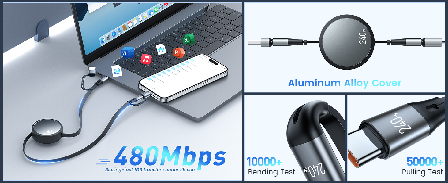 Retractable USB-C Cable