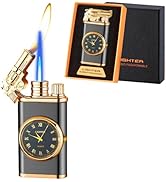 Torch Lighter, Magic Dual Flame Lighter Refillable Butane, Creative Adjustable Flame Windproof Li...