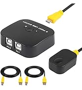 SinLoon USB Printer Sharing Switch, 2 PCs Share 1 USB Device for 2 Computers Share Keyboard Mouse...