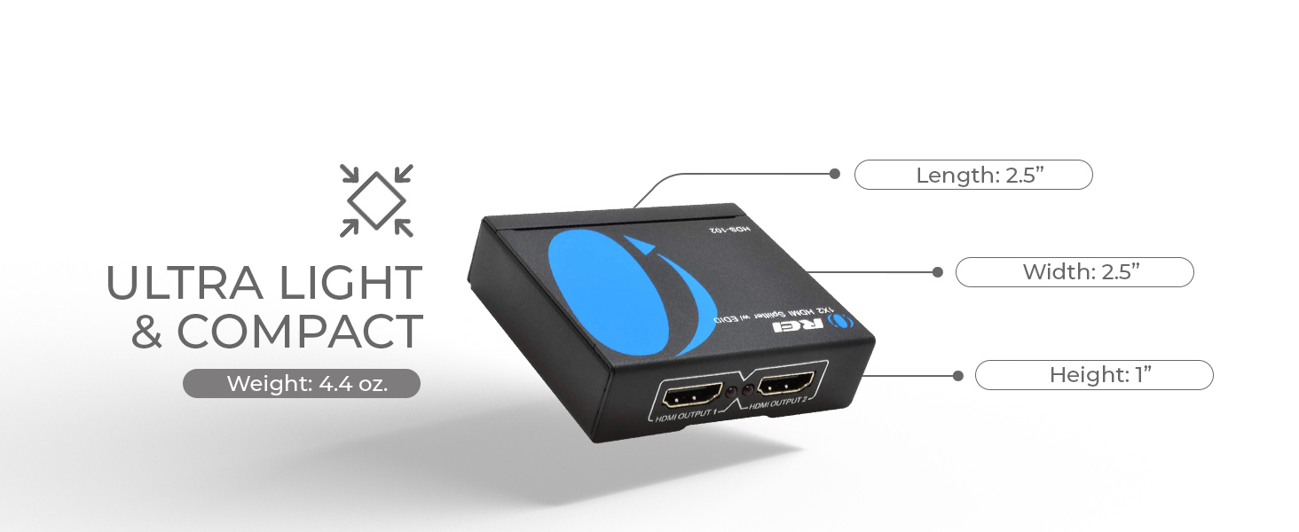 hd 102 4k hdmi splitter 1 in 2 out