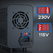 Dual input voltage switch