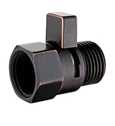 BRIGHT SHOWERS Water Flow Control Valve, Brass Shower Head Shut Off Valve with Handle Lever, Flow...