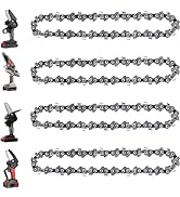 GSSHBR 6 Inch Mini Chainsaw Chain Replacement Accessories,4 Pieces Chain Saw Chains for Cordless ...