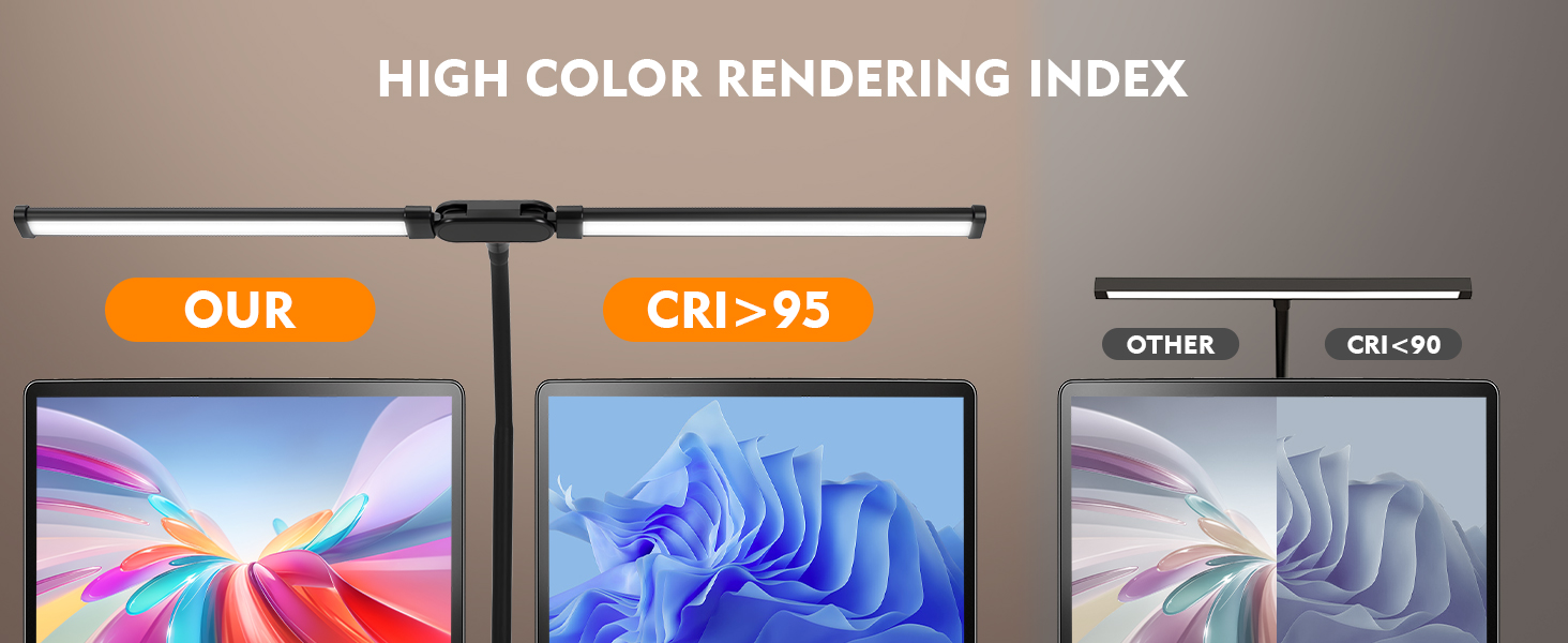 Desk Lamp with USB A+C Charging Ports Reading Light Desk Lamp for Home Office Table Lamp