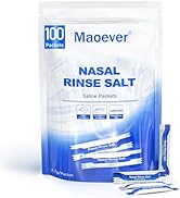 Neti Pot Salt Packets - 100 Individually Wrapped Saline Packets for Nasal Wash | Neti Pot Refill ...