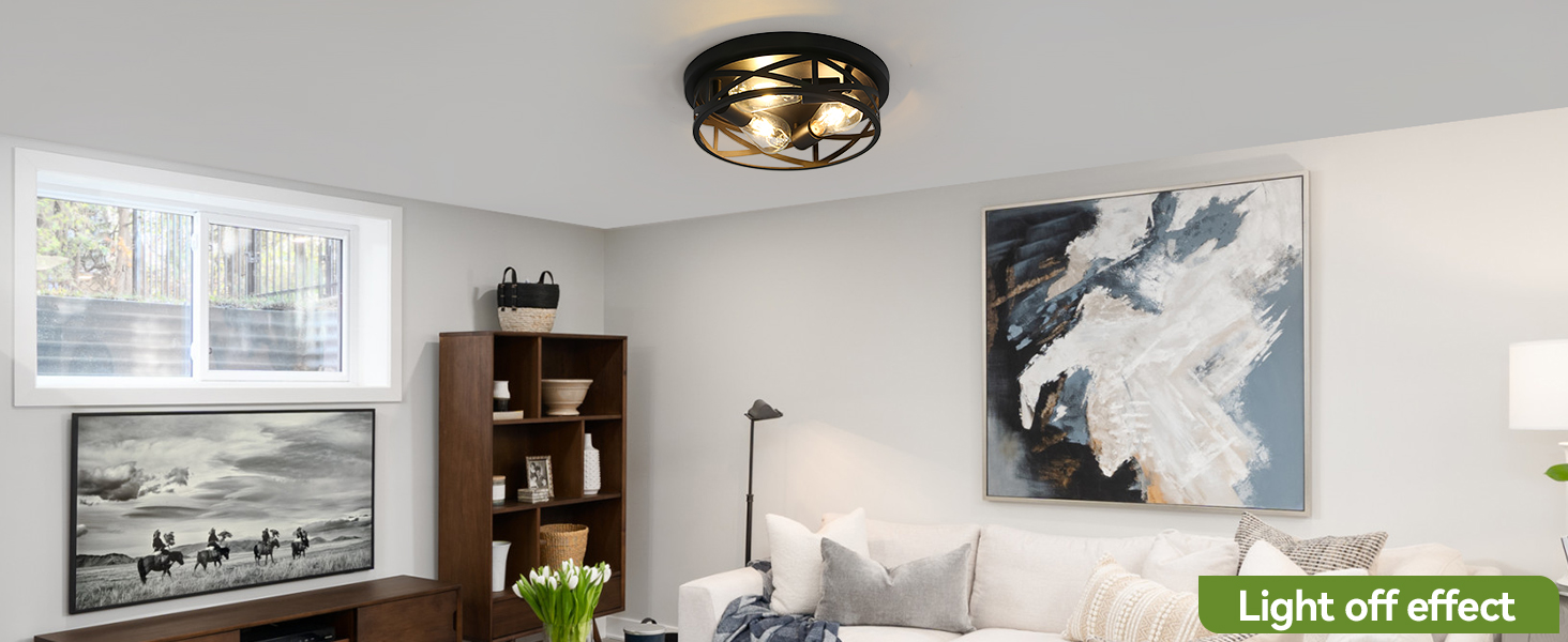 Black Flush Mount Ceiling Light Fixtures