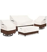 Aacabo Patio Furniture Covers Set,4-Piece 600D Heavy Duty Waterproof Outdoor Furniture Cover for ...