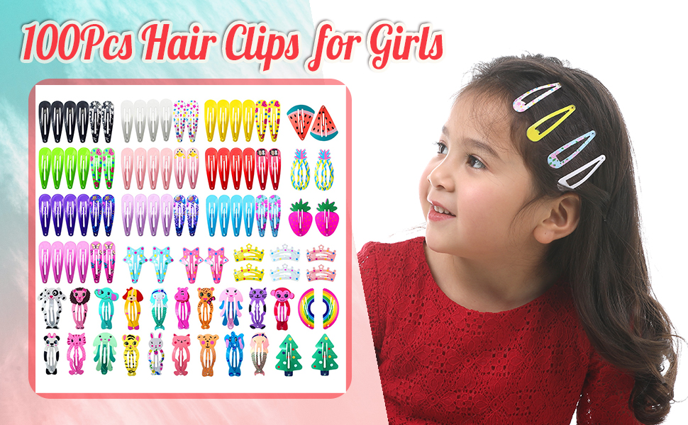100pcs hair clips for girls