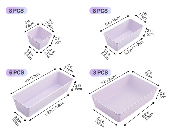 plastic drawer organizers