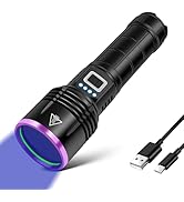 UV Flashlight 20W, 5000Mah High Power 365nm UV Light, Led Usb Rechargeable Black Light Flashlight...