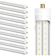 75w 8ft Led Bulbs, 9500lm 5000k 8' Led Bulb, V Shaped Clear Cover T8 Led Tube Lights 8ft, T8 Led ...