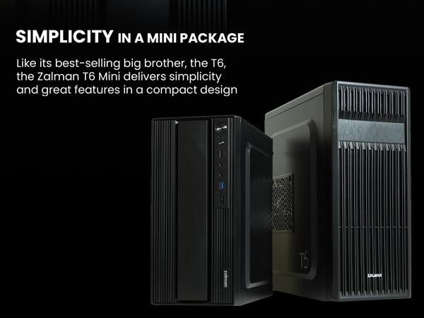 Zalman T6 Mini Micro-ATX M-ATX Compact PC Case