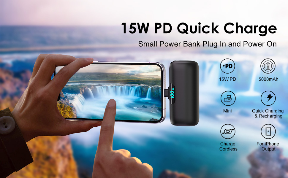 Mini Power Bank Portable Charger for iPhone