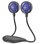 5000mAh Portable Neck Fan, Wearable Personal Fan, MAX 26H Working Time, Battery Operated Recharge...