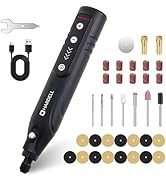 HARDELL Mini Cordless Rotary Tool 4V, 5-Speed Rotary Tool with LED Light, 2000mAh Battery, Multif...