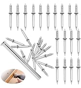 SOPAMI 200pcs Double Head Skirting Thread Seamless Nails with 2pcs Sleeve Tools, Non Marking Doub...