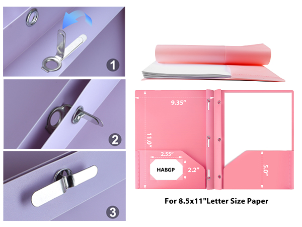 Two Pocket Folder with Prongs