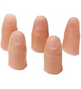Fansoftiks 5 Pcs Magic Trick Fingers Fake Thumb Tips Stage Show Prop Prank Magic Kits and Accesso...