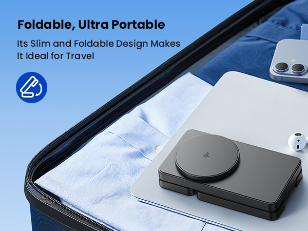 The Minimalist 3-in-1 Fast Charging Station, Travel-Ready! 