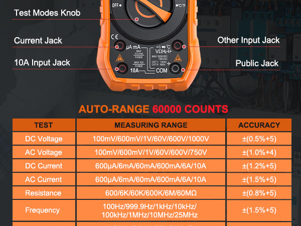 Multimeter 60000 Count