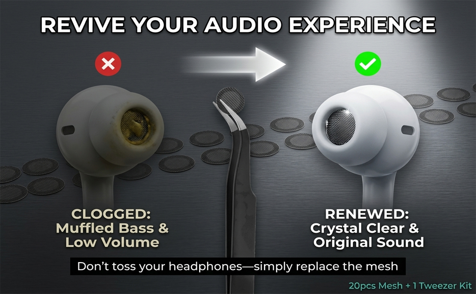 earbud dust filter mesh