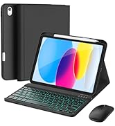 RAYMCRAFT for iPad 11th (A16, 2025)/10th Generation Case with Keyboard, Mouse and Detachable Wire...