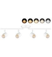 VANoopee 5-Color 4 Light LED Track Lighting Fixtures Ceiling for Kitchen, Dimmable Track Lighting...
