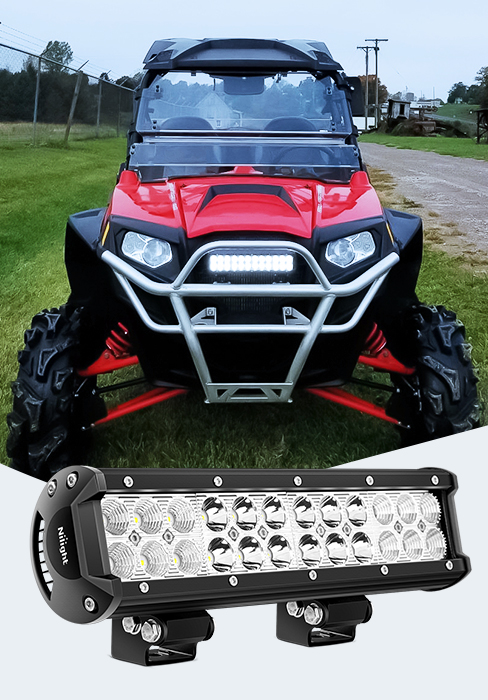 Nilight - NI06A-72W 12Inch 72W Spot Flood Combo Led Light Bar Off Road Lights Boat Lights Fog Light