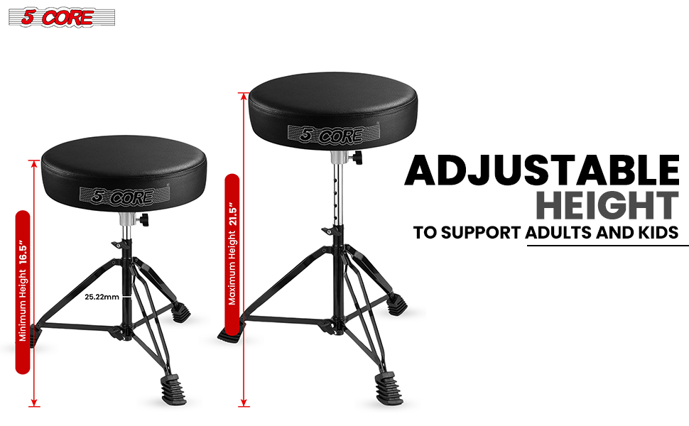 Drum Throne Padded Guitar Stool Music Chair for Adults and Kids